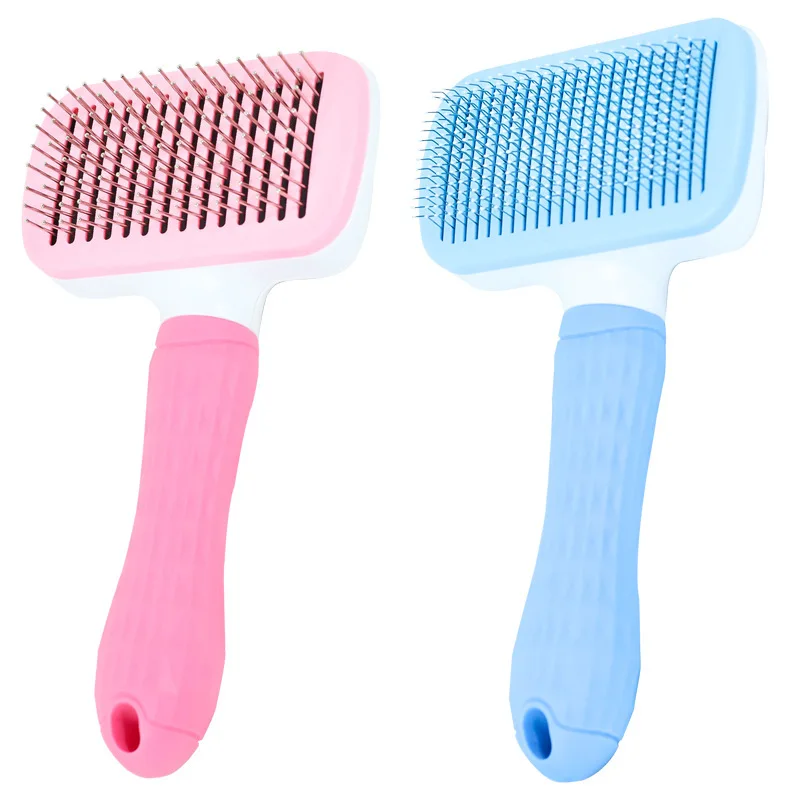 Dog and Cat Brush for Shedding, Self Cleaning Dog Grooming Brush Pet Slicker Brush for Long or Short Haired Dogs Cats
