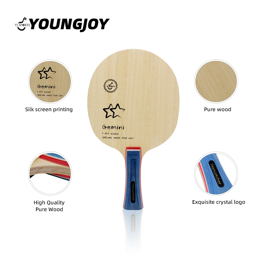 Youngjoy YJ спортивные Созвездие серии Детские обучение настольный теннис лезвие 5ply чистого дерева теннисный стол для настольного