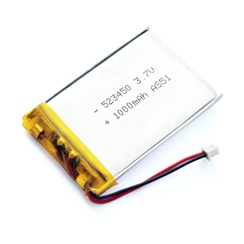 UL1642 CE Certified 523450 3.7v 1000mah Rechargeable Lipo Battery Polymer for Breast Pump