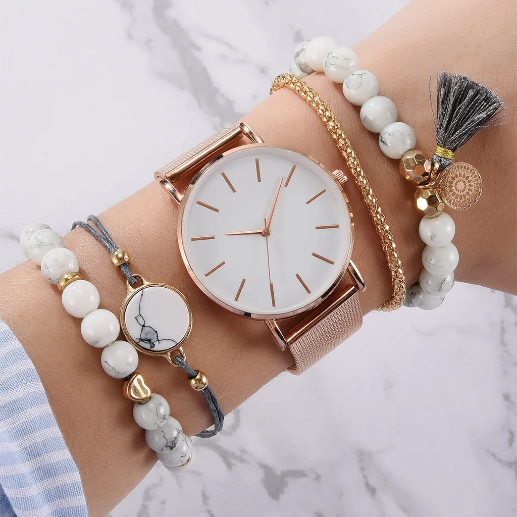 2021 Wholesale Custom LOGO Alloy fashion Classic women wristWatch Quartz bracelet ladies Watches set for girls