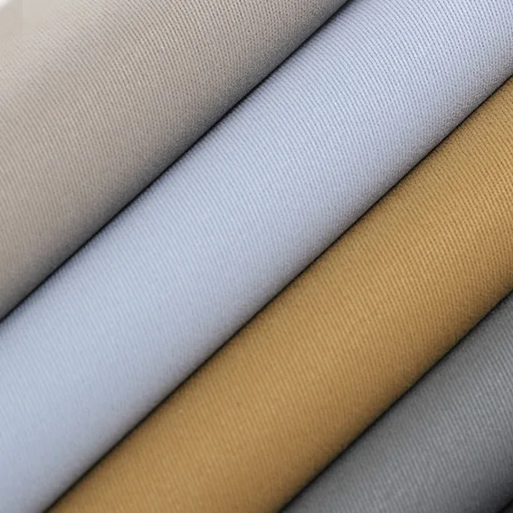  20*16+70D hot sale peach khaki 97% cotton 3% spandex stretch woven fabric for
