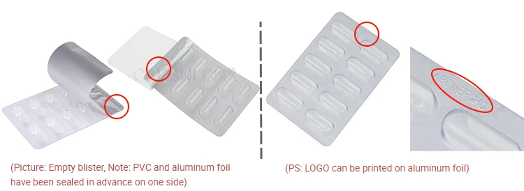 One Side Pre-sealed 10 Cavity Disposable Capsule Blister Packaging for Capsule Pill Tablet