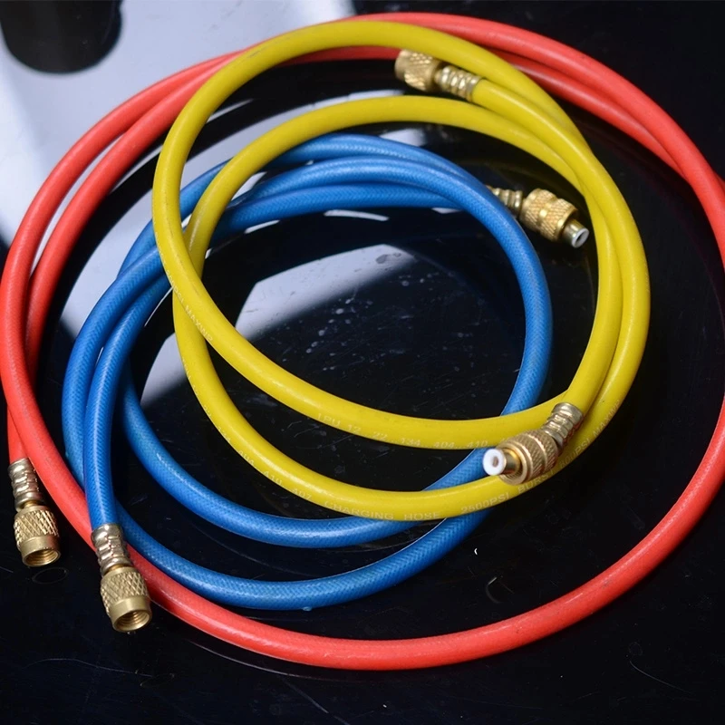 Refrigerant Charging Hose 3 color charging hose air conditioner fluoride pipe freon refrigerant pipe for R410 R22  R134a