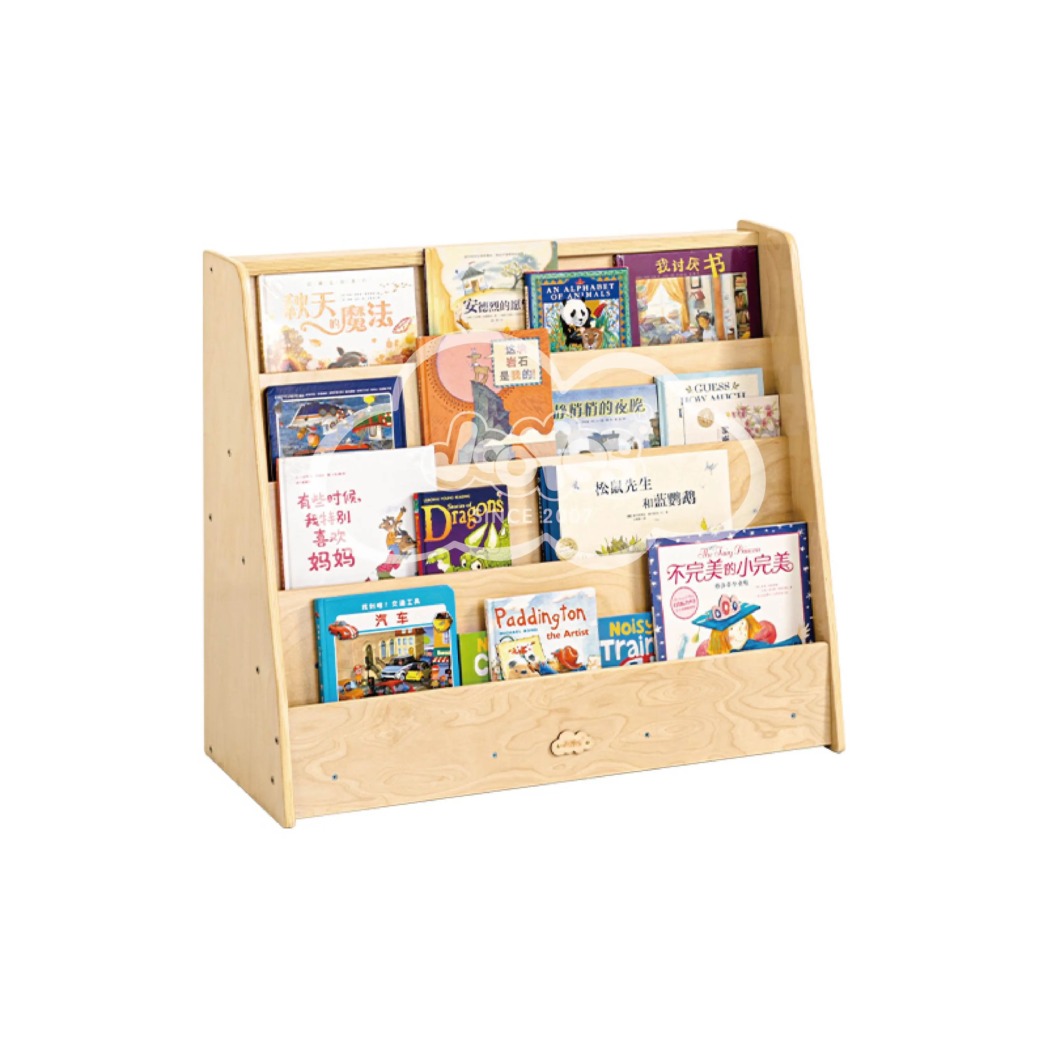 Baby nursery kindergarten furniture set book cabinet book display stand