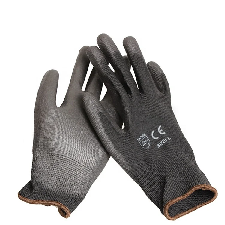 
Breathable Ultra-Thin Flexible Polyurethane Palm Coated Gloves for Work and Handling 