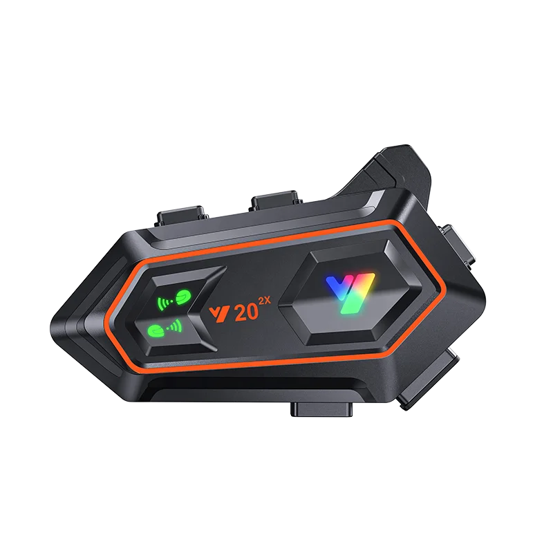 Fast Pairing Y20-2x Broadcast Intercom Headset Hands Free Referee use Helmet Waterproof Intercom