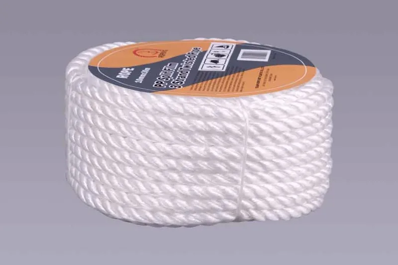 white nylon 3 strands twisted rope high quality twisted rope