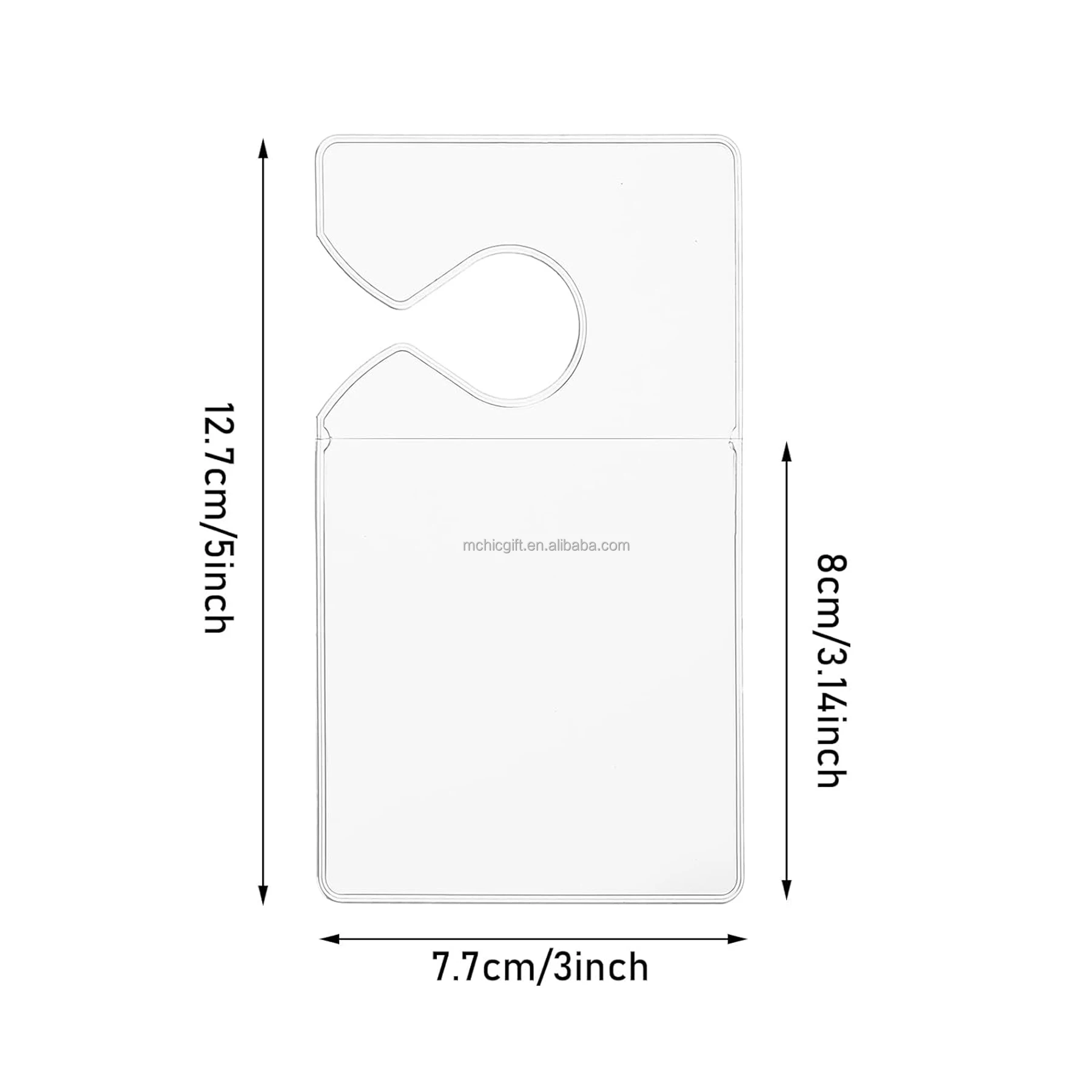 Clear Parking Permit Sleeve Parking Permit Hang Tag Holder Car Vertical Parking Lot Pass Rear View Mirror Hanger