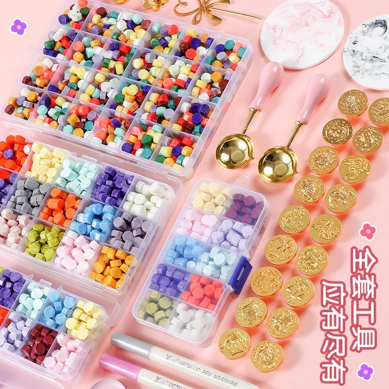 NK Toys Fire paint Seal Set Tool set fire copper head seal hand ledger accessories Goo pan Guka pan stickers