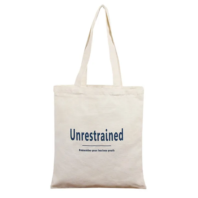 
Cheap High Quality Custom Long Shoulder Cotton Canvas Tote Shopping Promotional Custom Print Logo Eco Shoper Bag 