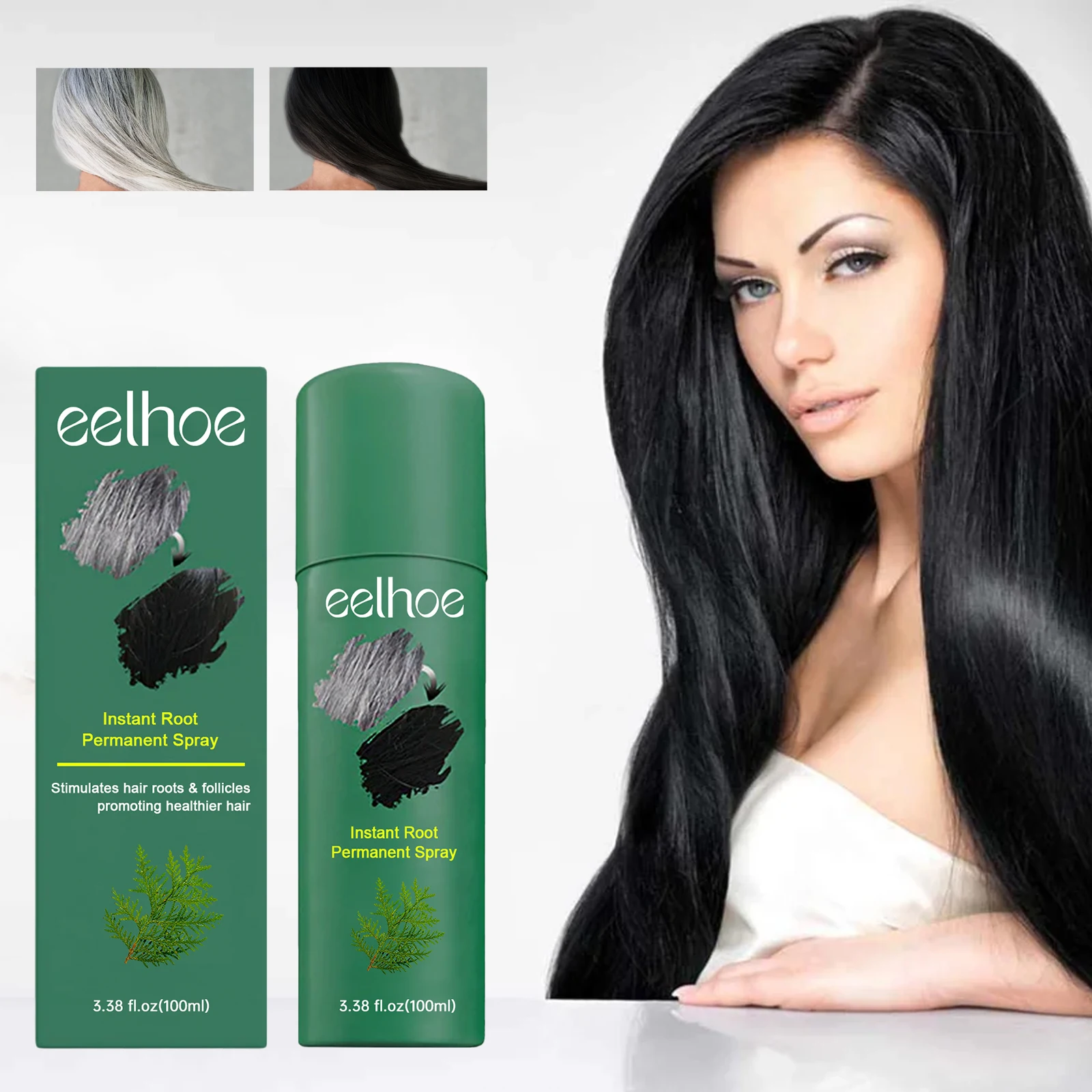 EELHOE EELHOE 100% Natural Herbal instant gray root coverage hair color Oil for White Hair Remove Oil for Hair Care Treatment