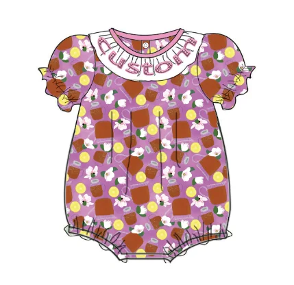 Yihui Hot Sale OEM Infant Baby Girl Outfit Ruffle Romper Ribbed Body Suit Summer Cotton  baby bamboo romper