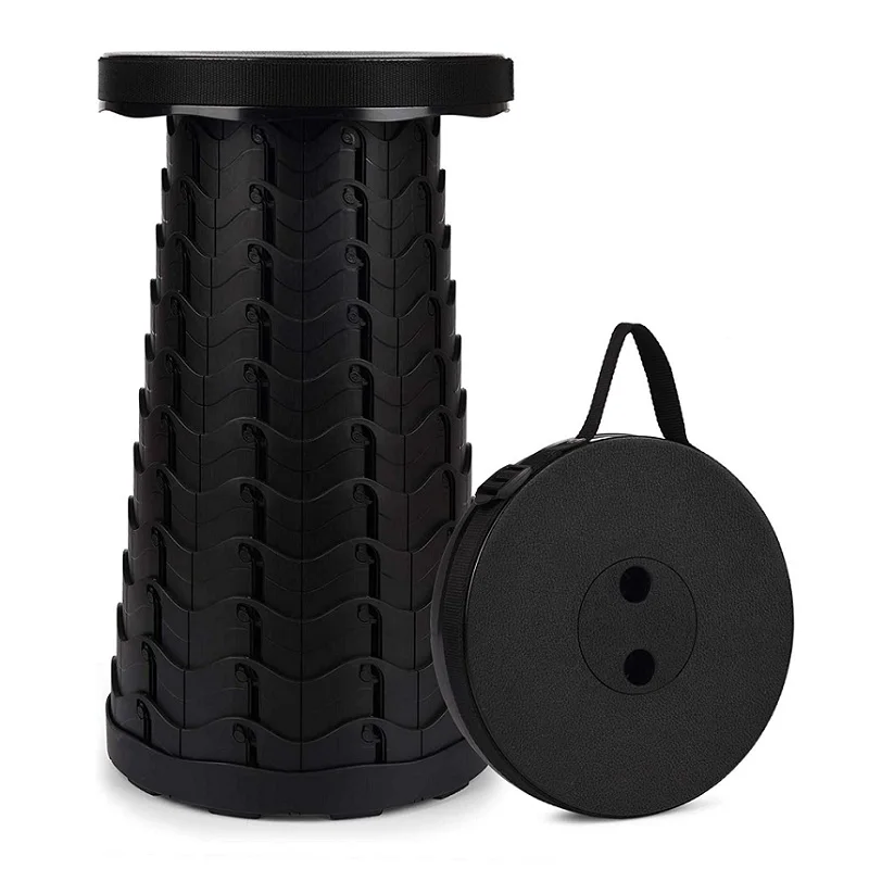 Adjustable Plastic Max Load Retractable Folding Portable Telescoping Stool For Camping Garden Fishing Hiking Travel