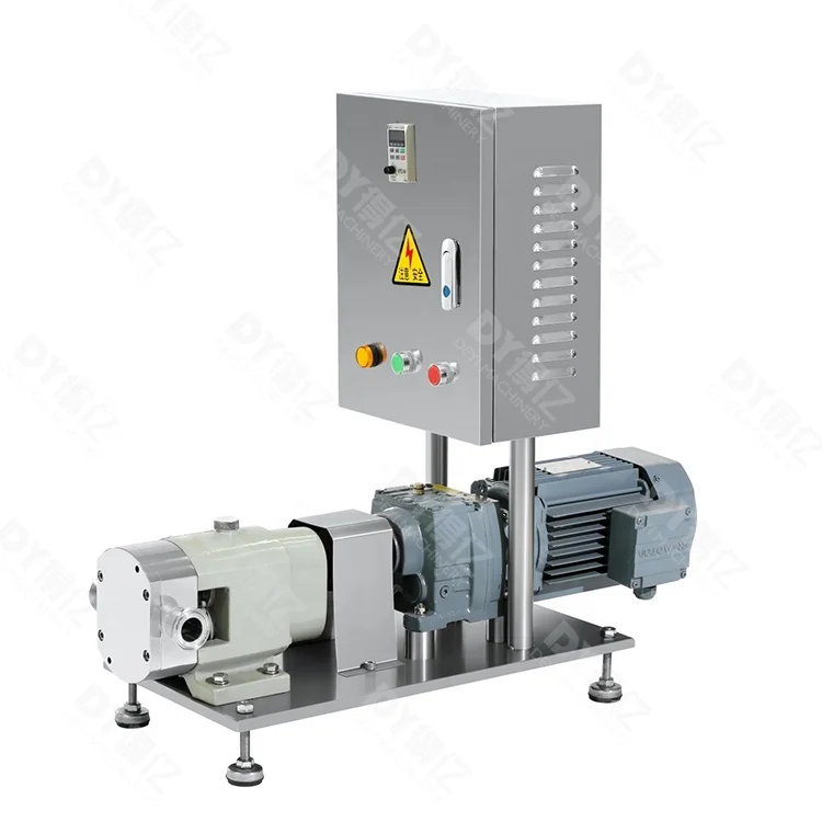 Deyi stainless steel sanitary lobe honey pump mayonnaise lobe pump with electric control box