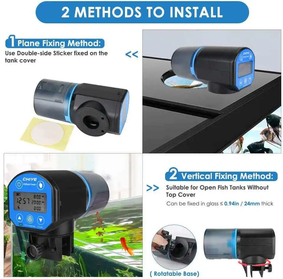 Automatic Feeder For Aquarium Tank Remote Control Fish Tank Feeding Electric Auto Fish Food Dispenser For Fish Tank