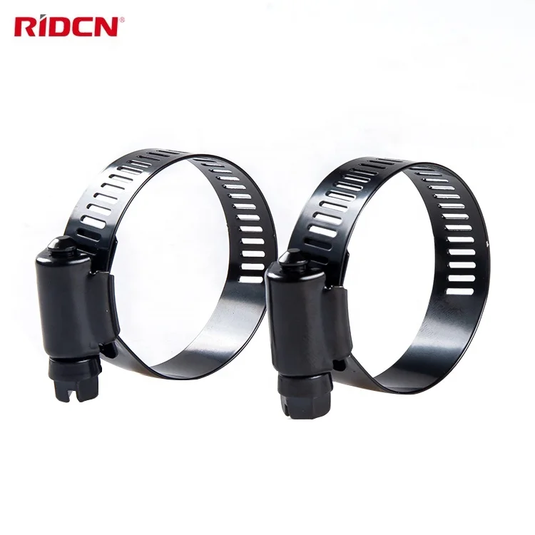 Black Hose Clamps 304 Stainless Steel Worm Drive Hose Black Coating Clamps
