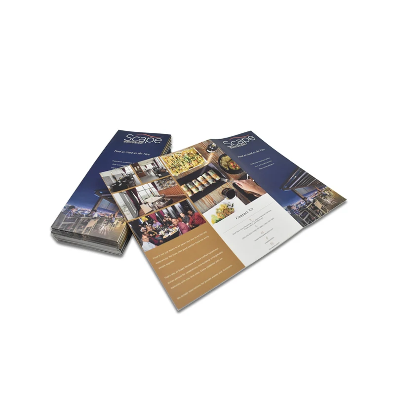 Zuoluo Custom design Folded Leaflet Flyer Promotion Printable Pamphlet Trifold Brochure Printing