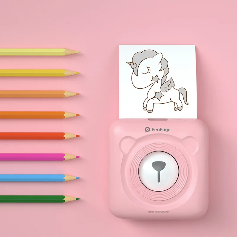 Best Quality Blue Pink White Wireless Connect Portable Machine Label Printer Portable handheld Printers for mobile phone