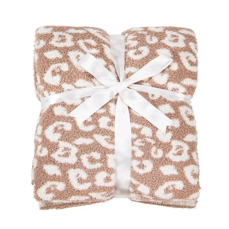 new tech cheap price light weight same thickness Cozy 100% polyester leopard microfiber winter knit throw blanket