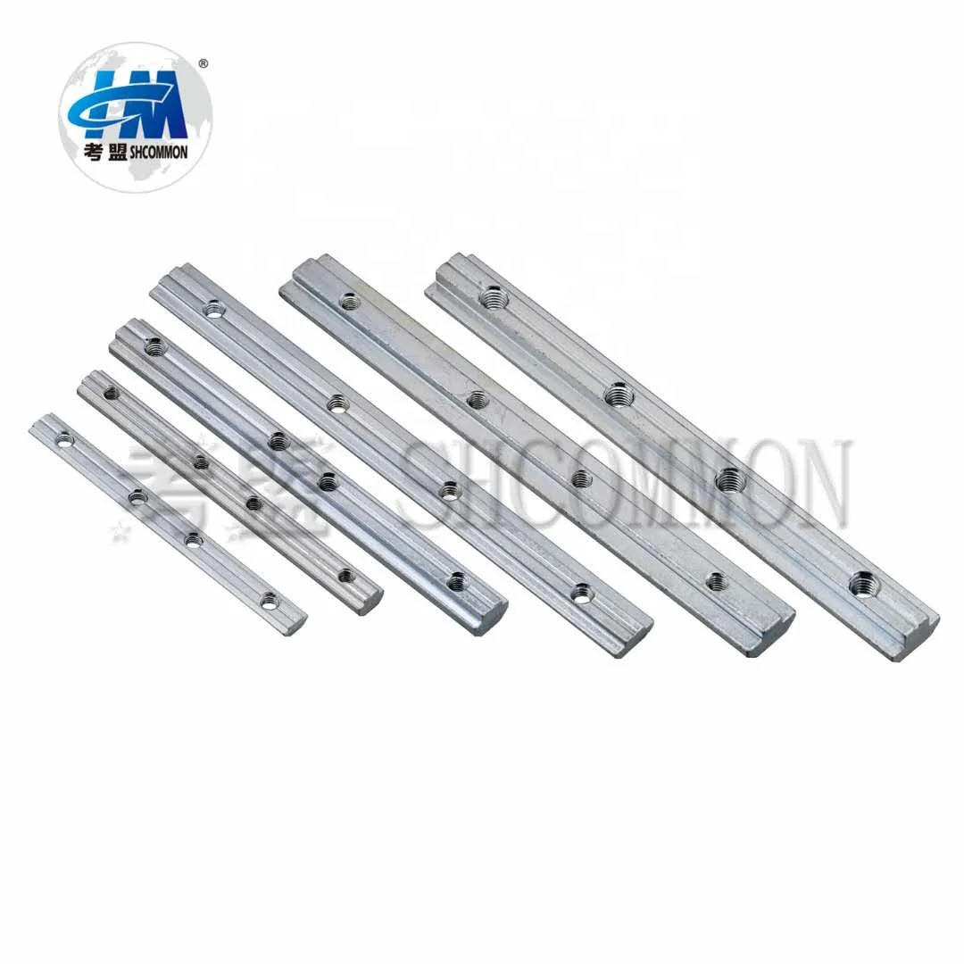 M6 M8  track bracket aluminum profile slot  liner slide connector with 5 hole for led pixel point light