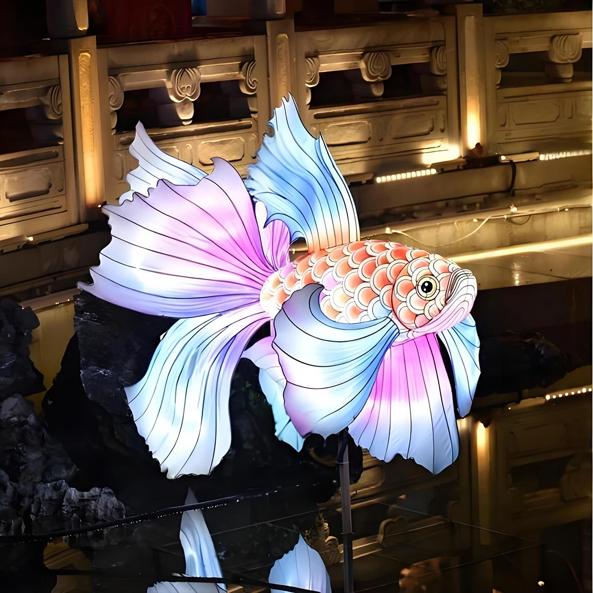 Traditional Silk Lanterns Halloween Animal Motif Waterproof Festive Decorative Light for Park and Garden Halloween Crafts