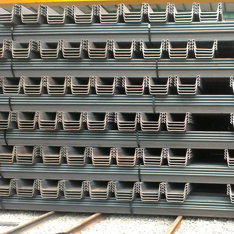 Q235 сталь шпунтовая свая, U-образный стальной шпунт, горячекатаный стальной лист сваи Сделано в Китае