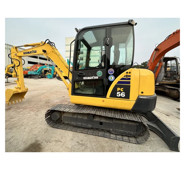 Оригинальный инженерный грузовик б/у экскаватор Komatsu PC56MR-7 самой дешевой цене для продажи 5 тонн гусеничный PC60 70 80