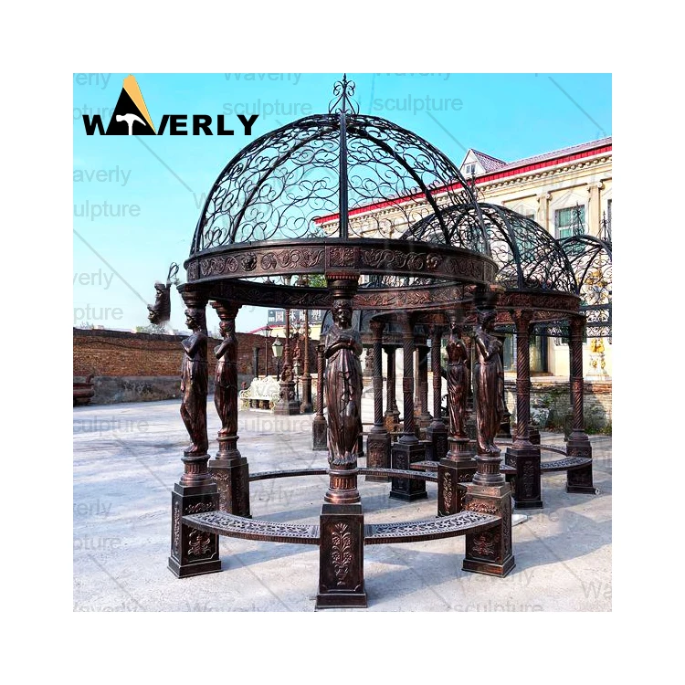 Custom Modern Garden Home Made Gazebo Design Pergola Free Standing Metal Antique Cast Iron Gazebo Gazebos For Sale