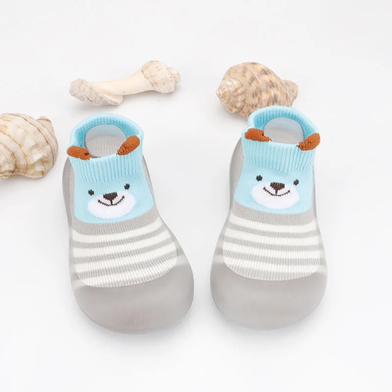 Competitive price kids indoor outdoor socks baby cartoon shoes  non slip elastic baby socks