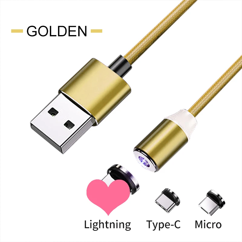 Magnetic Cable 3 in 1 charging cable fast charging factory price nylon braid magnetic usb cable