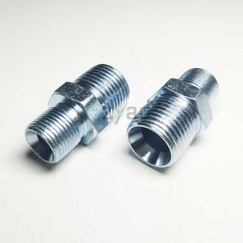 Carbon steel metric straight high pressure airless paint sprayer adapter 1/2 - 3/8 tube joint Seal adapter pipe fittings
