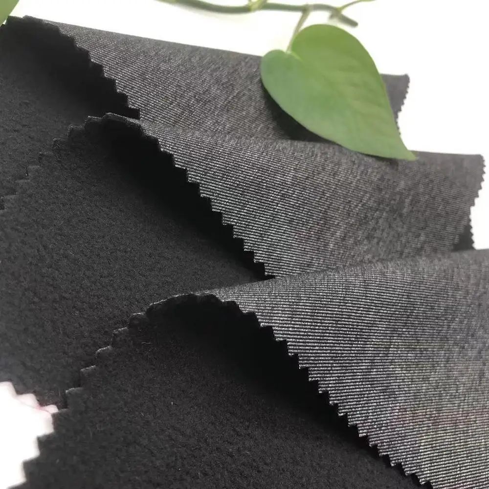 
160D Twill taslan fabric waterproof and breathable fabric 3layer polar fleece fabric for softshell 