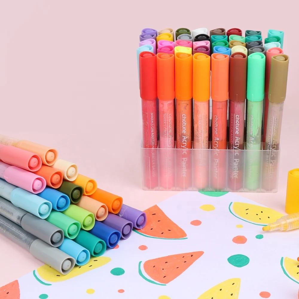 12 Colors Acrylic Ceramic Pen Graffiti Water-Based Pen Paint Marker Pen Acrylic Markers Paint Marker