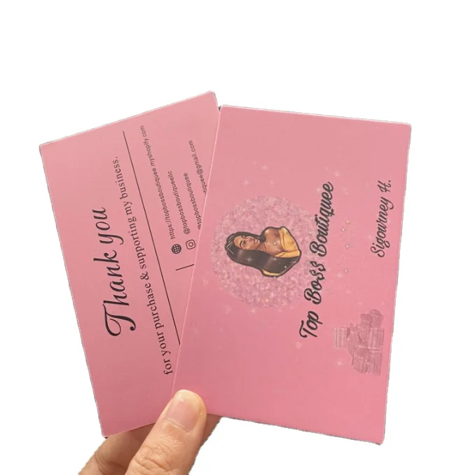 Recycled Paper Thank You Greeting Card Postcards with Logo Customized Fancy Design Offset Printing Business Custom Art