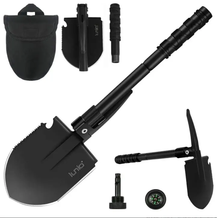 
 black Outdoor Multifunction Survival Shovel Mini Folding Camping Shovel Camping outdoor shovel  