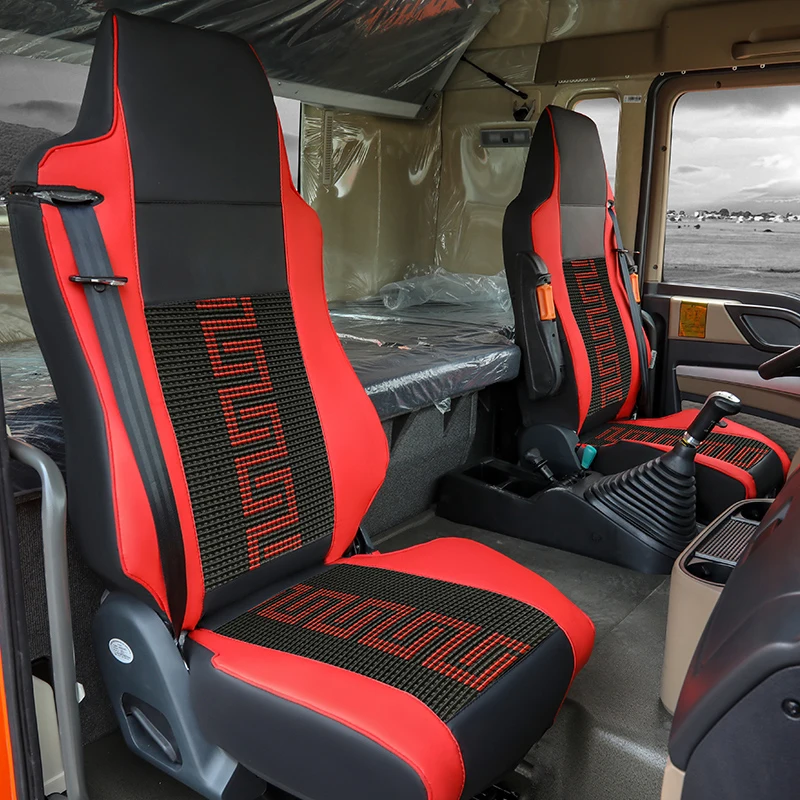Customized universal Luxury style Dump truck tracto Truck Seat Covers For Scania Volvo FH  Daf  Mercedes Actros Sitrak 2012 2015