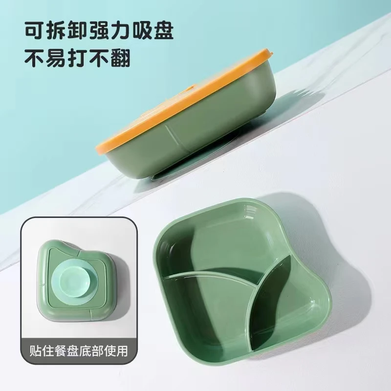 3 Compartment Dinosaur Bento Box BPA free Plastic Food Container Lunch Box kids set for school Plastic Lunch Boxes For Kids