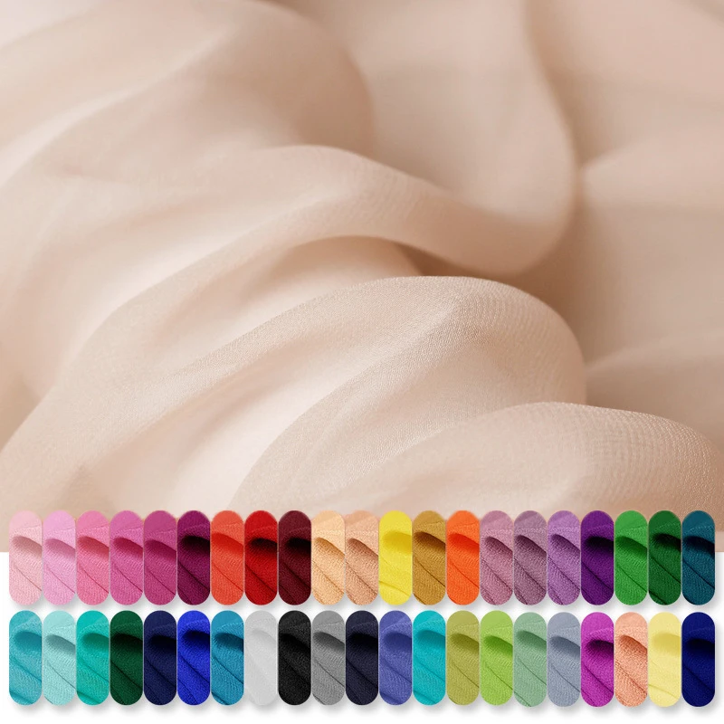 silk georgette/GGT Ready to Ship No MOQ 114Width 8MM Georgette 100%Pure Natural Silk Fabric With Oeko Tex100