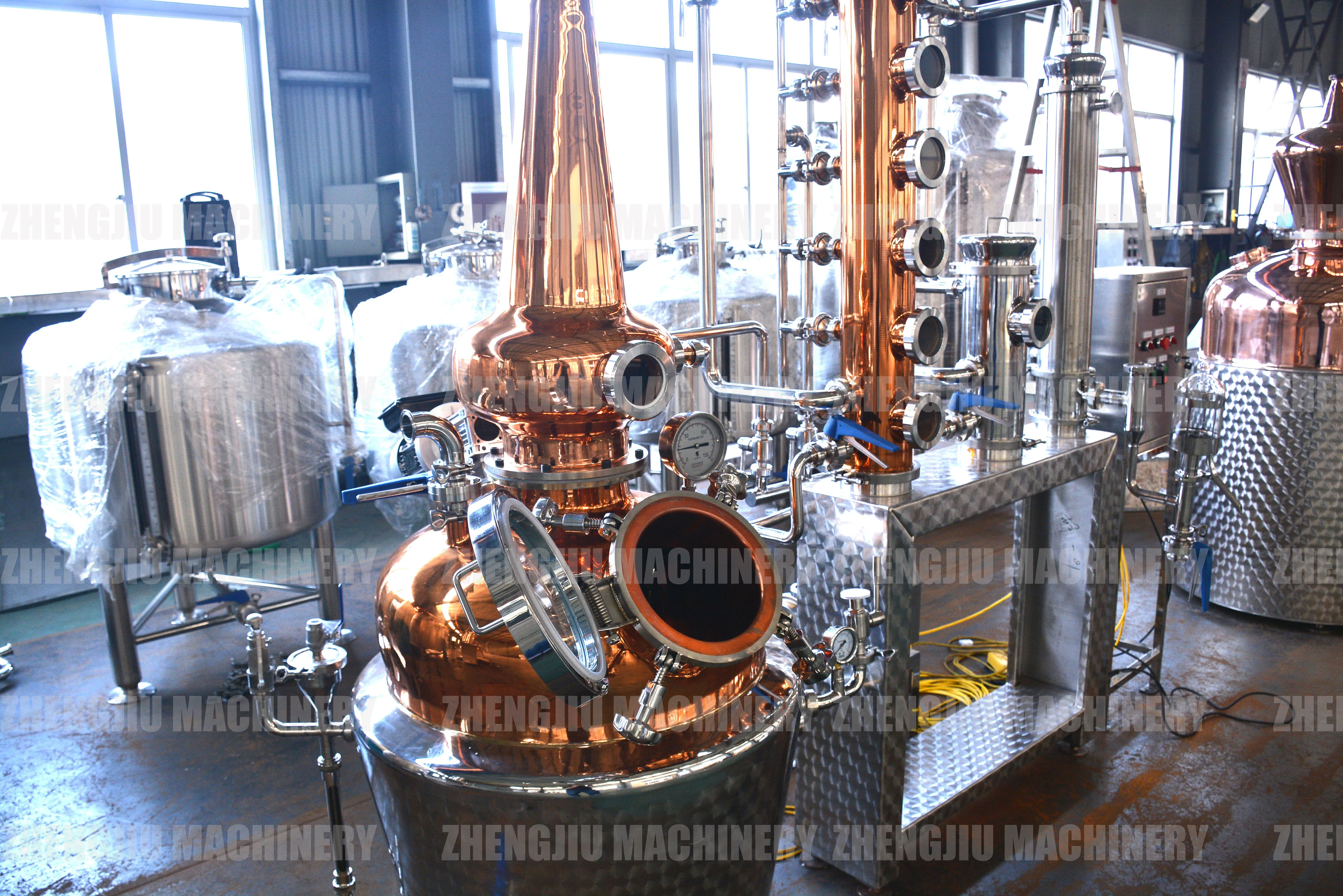 whiskey stills copper moonshine alcohol production equipment Hot sale ZJ factory distillery machinery