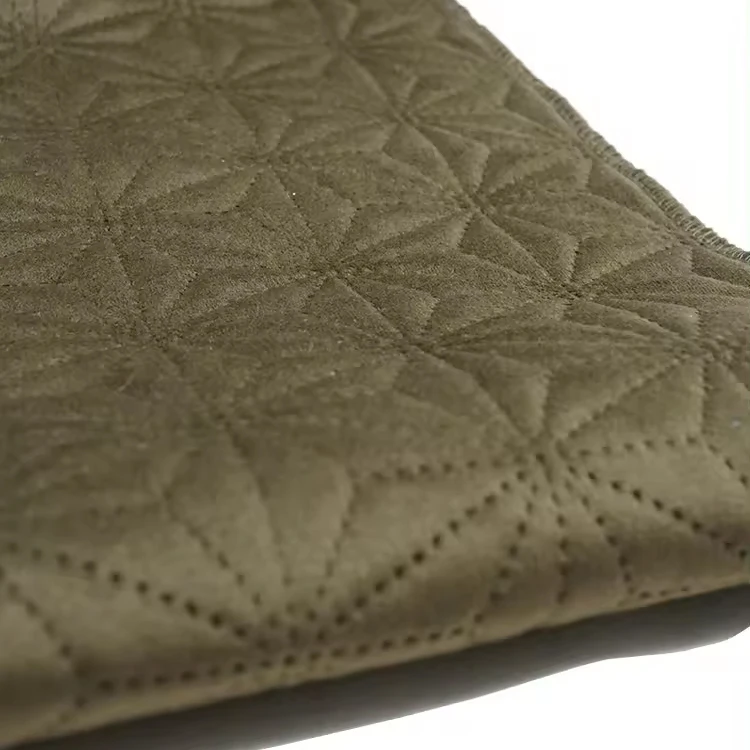 Turkish Design Classic Polyester Quilting Holland Knitted Fabric Ultrasonic Velvet for Sofa Mattress Cover