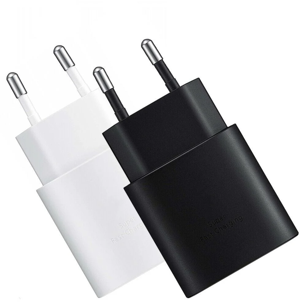 1 US EU Plug USB C 25W  20W android  Fast Charger Type-C PD Charger cable Power Adapters for SAMSUNG Galaxy S21  NOTE 10  20