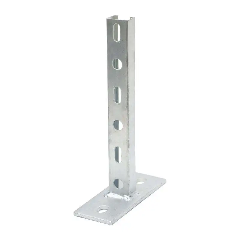 Bracket Wall Plate Welded on 27x18x1.2mm C Shape Profile for Simply Fixing High Quality Zinc Plated Mounting Solar Structure