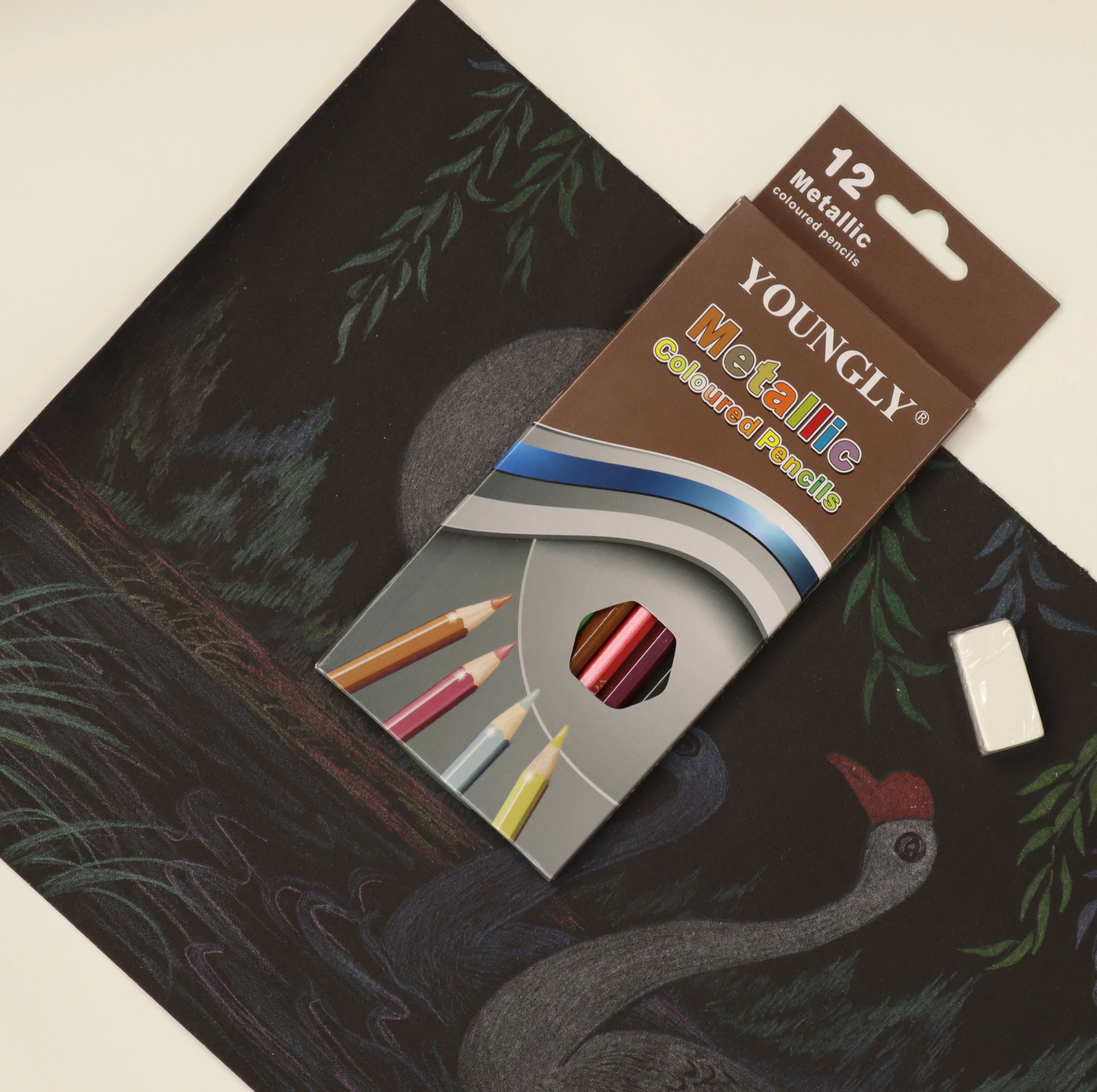 
High Quality artist soft series lead cores metallic colored pencils for adult coloring 