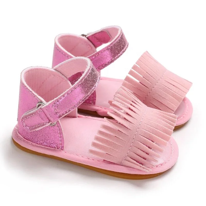 Wholesale Fashionable Toddler Summer Baby Children Flat Fringe Sandals For Girls