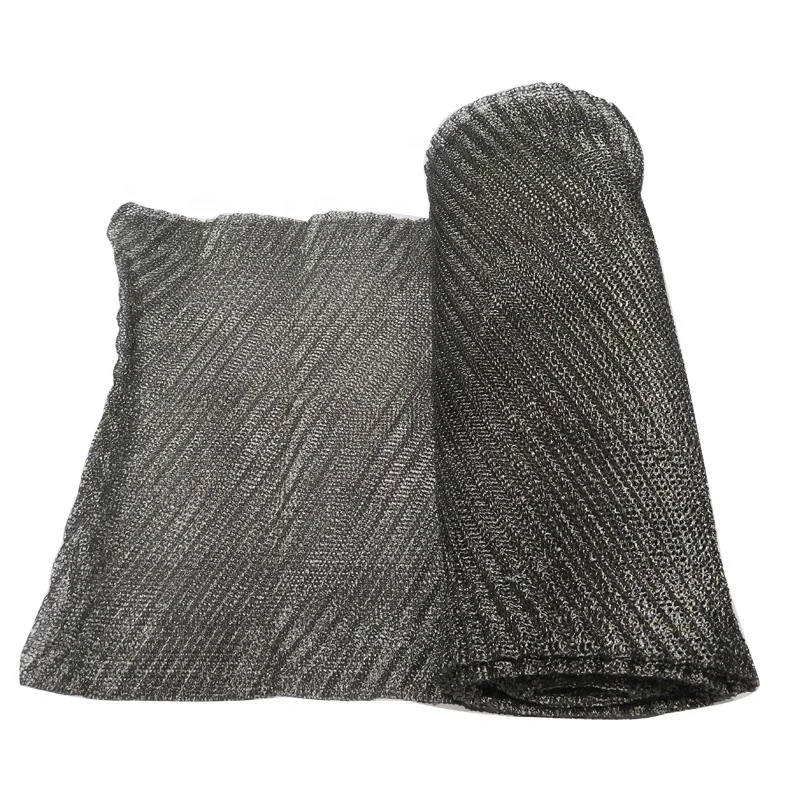 AISI201 202 301 302 304 304L stainless steel 40 80 100 150 200 mm width Knitted Wire Mesh Filter