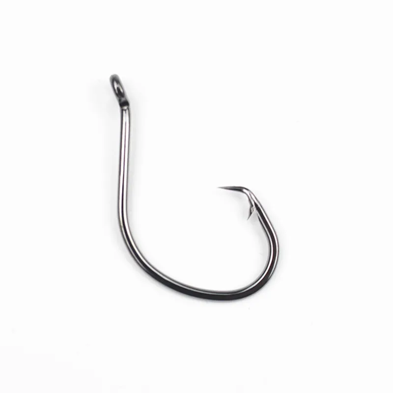 1#  1/0  2/0  3/0  4/0  5/0  High Carbon Steel Game Carp Fishing Hooks Sea Worm Carp Single Circle Barbed Hook