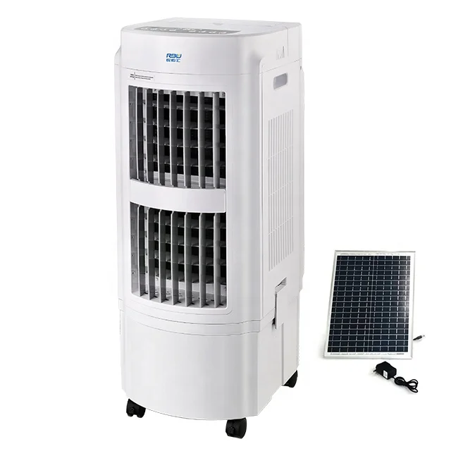 Floor standing DC12V evaporative solar air cooler fan with 20L water tank