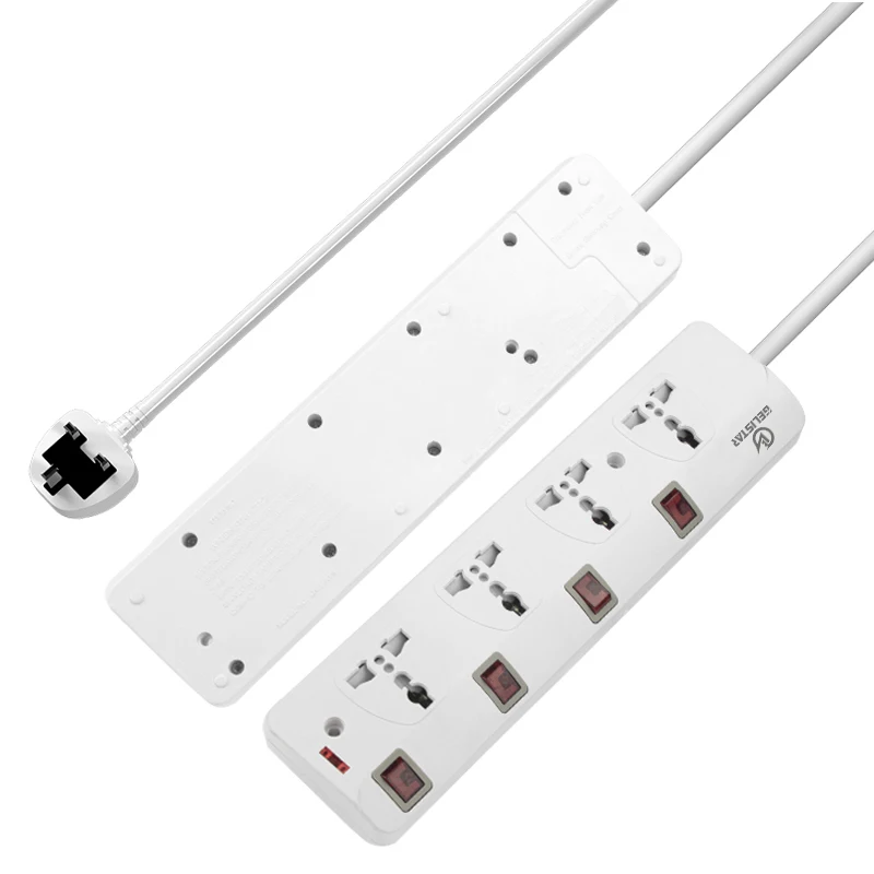 Hot Sale 3M Desktop Extension Socket Individual Switch Household Multiple Power  Strip UK US EU plug