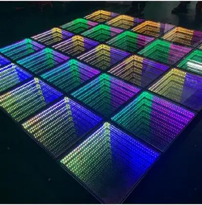  Высококачественный RGB зеркальный стеклянный СВЕТОДИОДНЫЙ танцпол кирпичные огни для дискотеки ночного