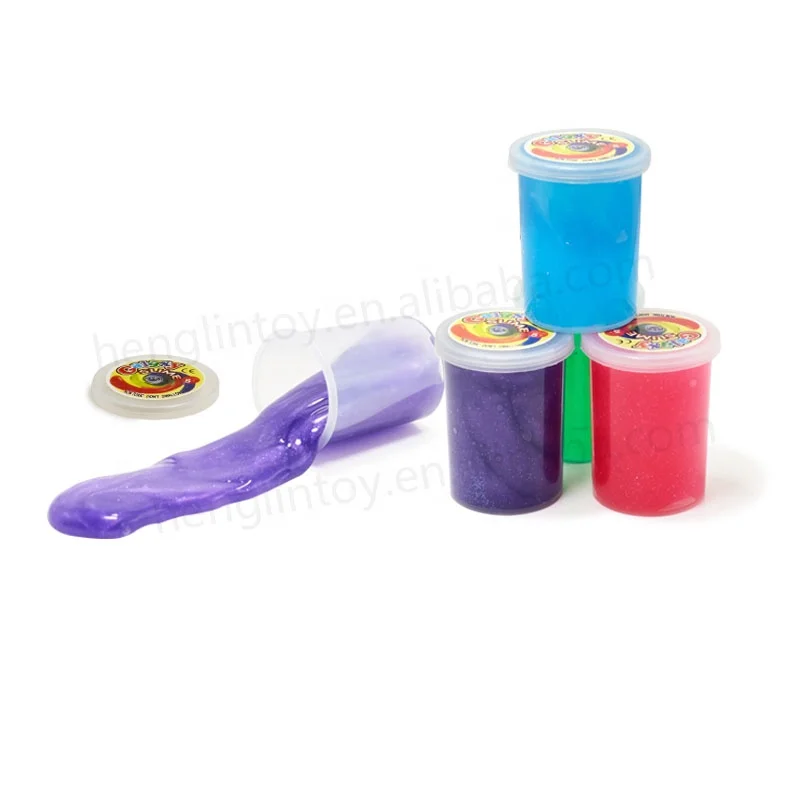 New arrival multi-colors stress relief jelly slime toy colorful Non-toxic blow bubble glitter galaxy charm slime making kit